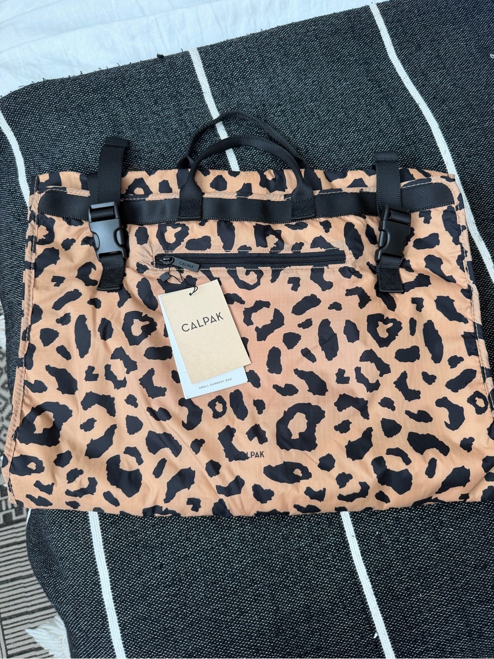 Calpak Leopard-Print Nylon small garment Travel bag - COMPAKT collection NWT